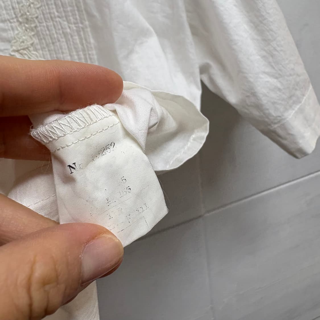 화이트 코튼 레이스 클래식 빈티지 블라우스  JPN 상품이미지5