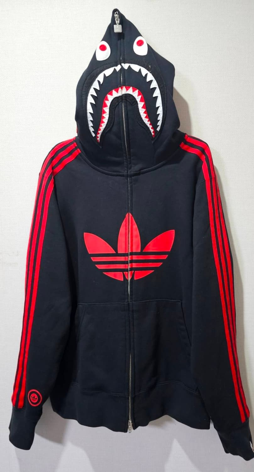 아디다스 x 베이프 샤크후드블랙 100 / L 상품이미지2