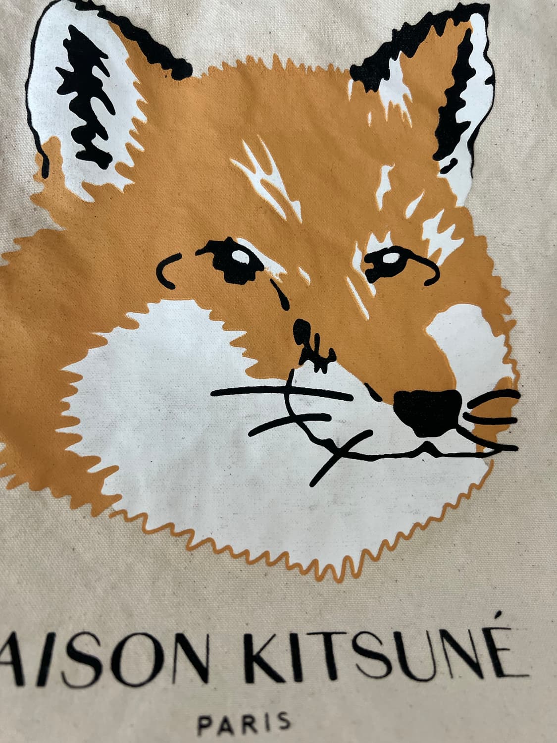 메종 키츠네 폭스 헤드 토트백 에크루 상품이미지3