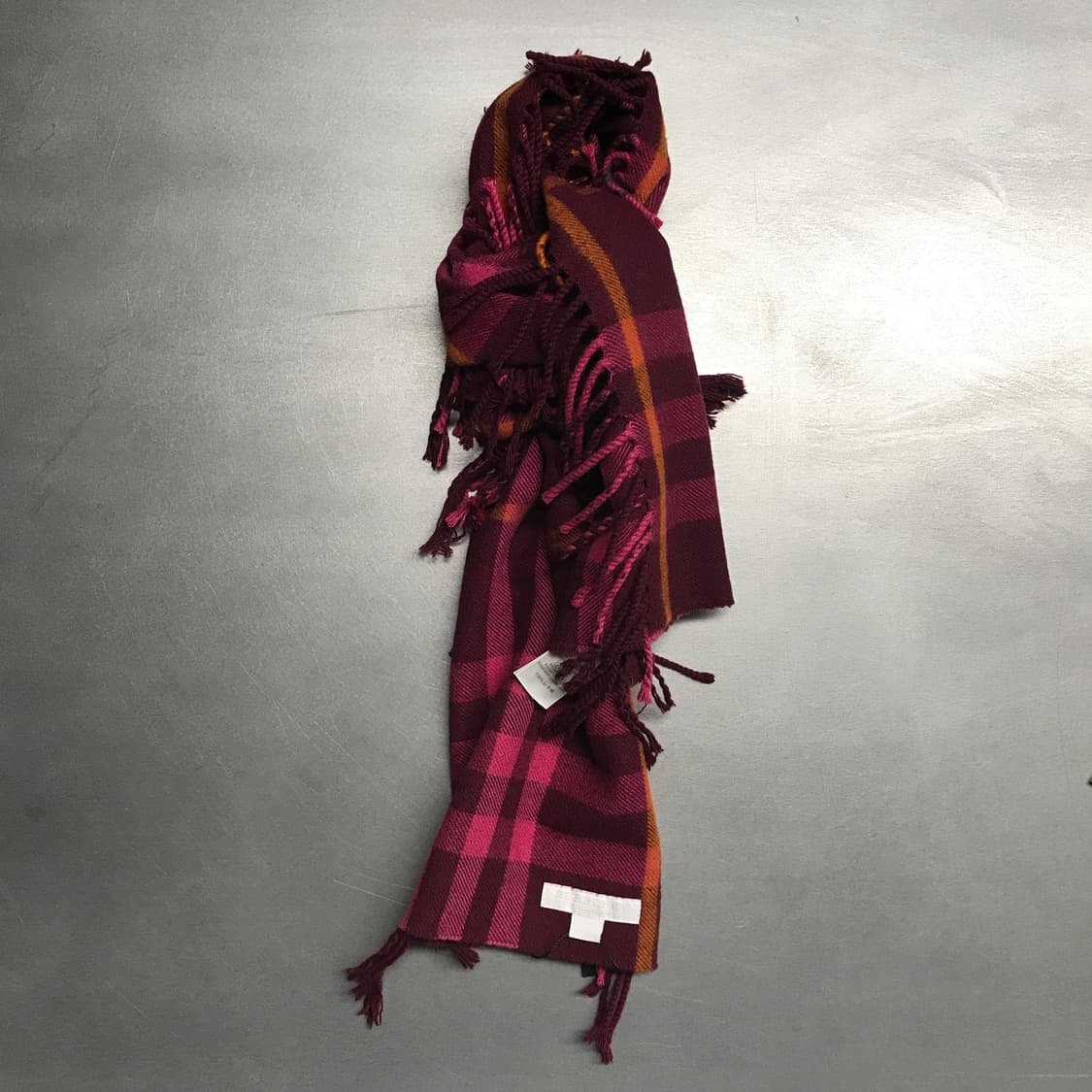 버버리 정품 캐시미어 머플러 버건디 상품이미지1