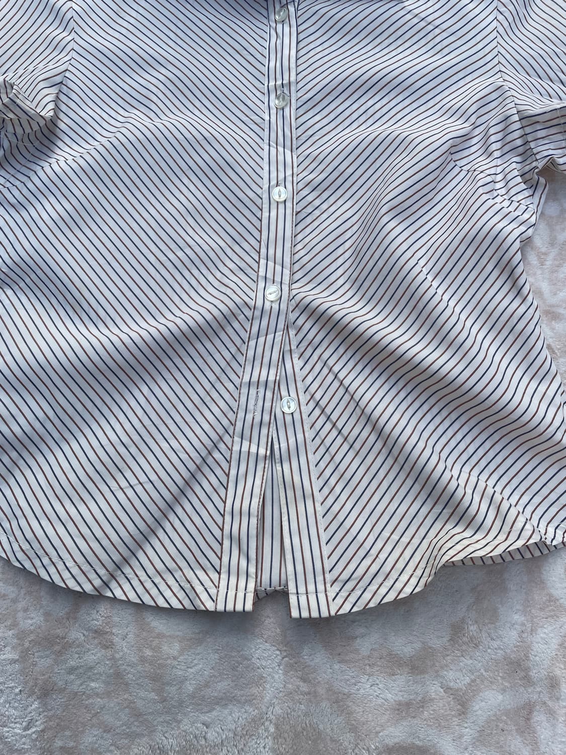 Y2K Slim Stripe Short Sleeve Shirt  상품이미지3