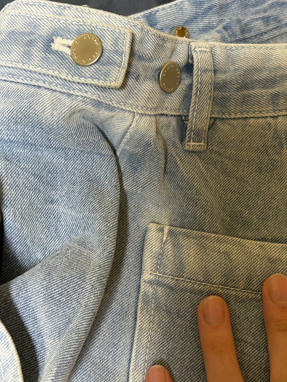 50 솔리드 옴므 와이드 데님팬츠 상품이미지7