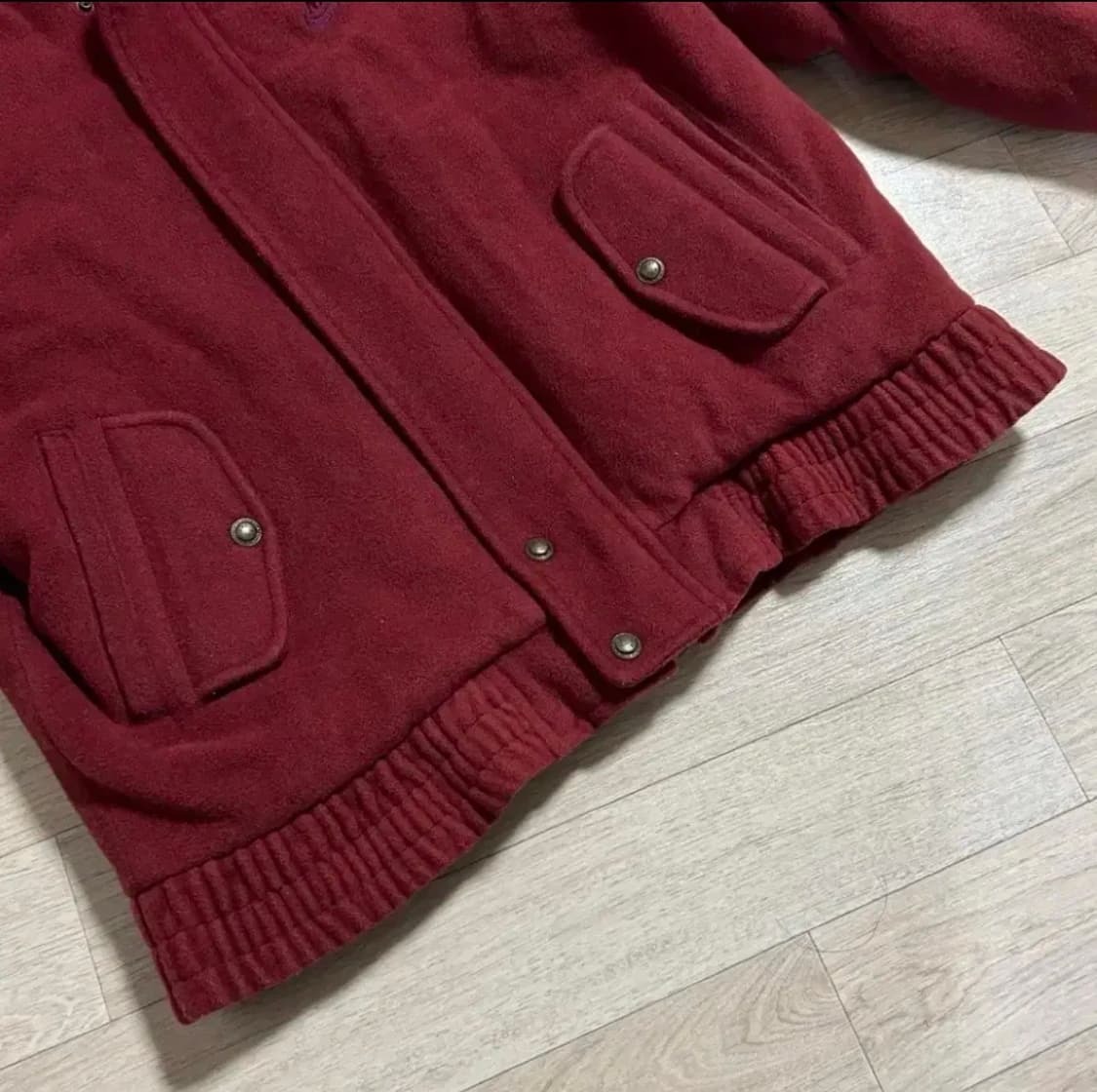 나이키 삼나스포츠 버건디 모직 바시티자켓 95 상품이미지7