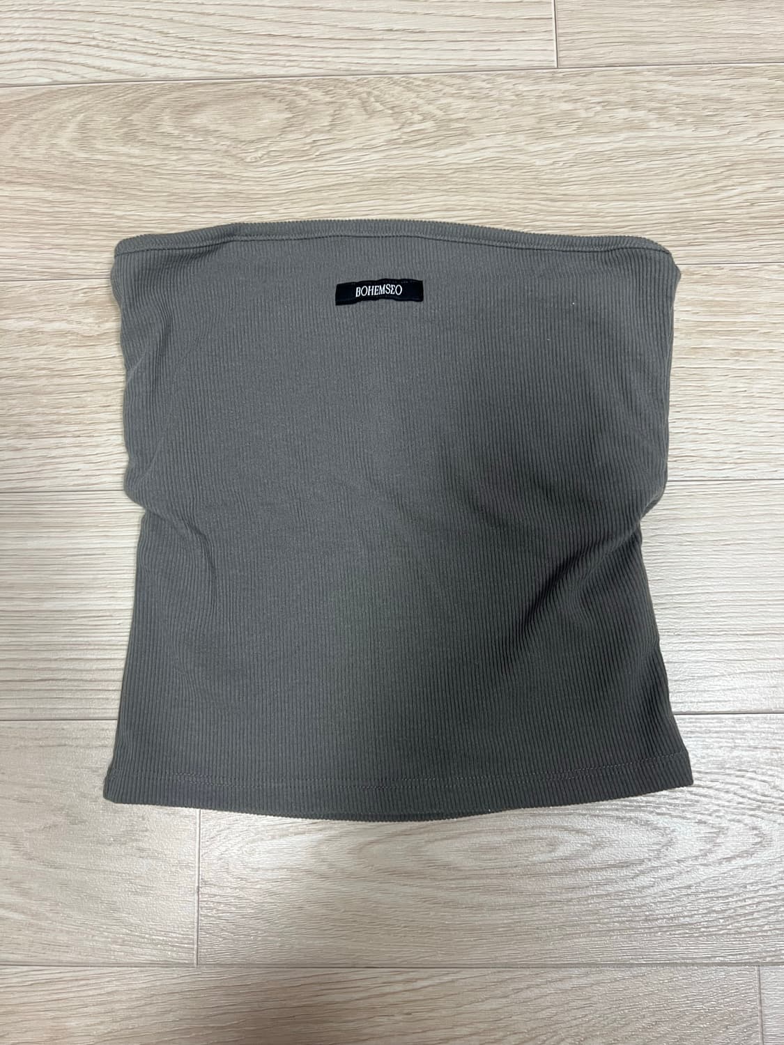 보헤미안서울 베이직 튜브탑 카키 상품이미지8