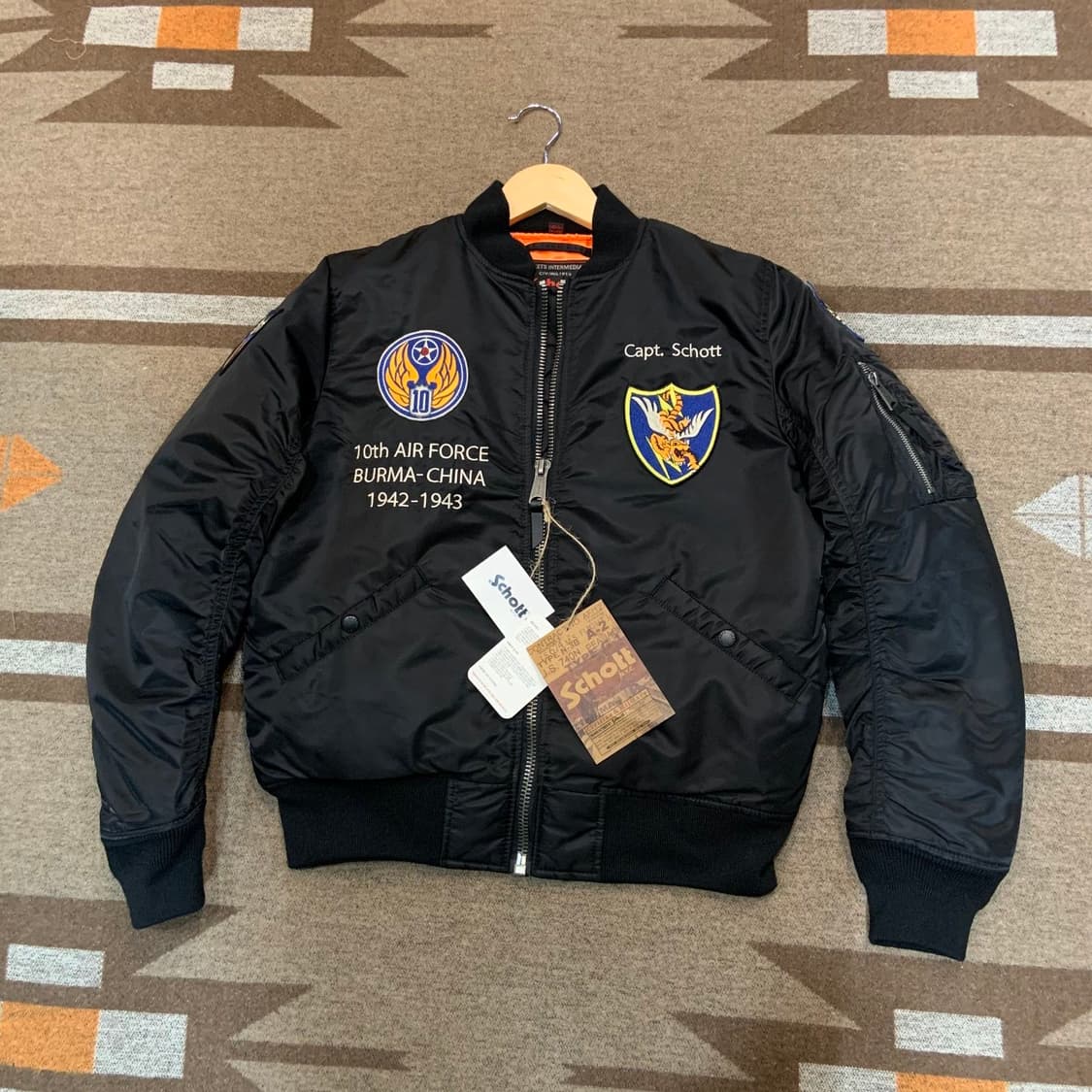 새상품)Schott 쇼트 Ma-1 플라잉타이거 자켓 M 상품이미지2