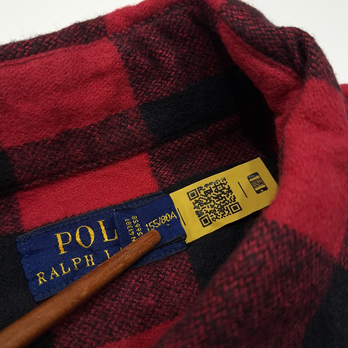 CL064 폴로 코튼 프린지 버팔로체크 레드 플란넬 셔츠 상품이미지4