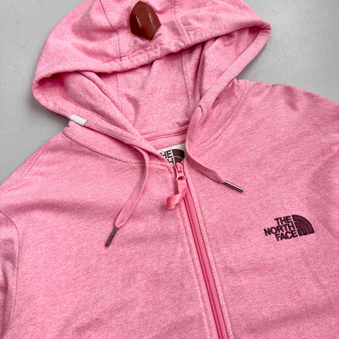 노스페이스 딸기우유맛 핑크 빅로고 후드집업 상품이미지4