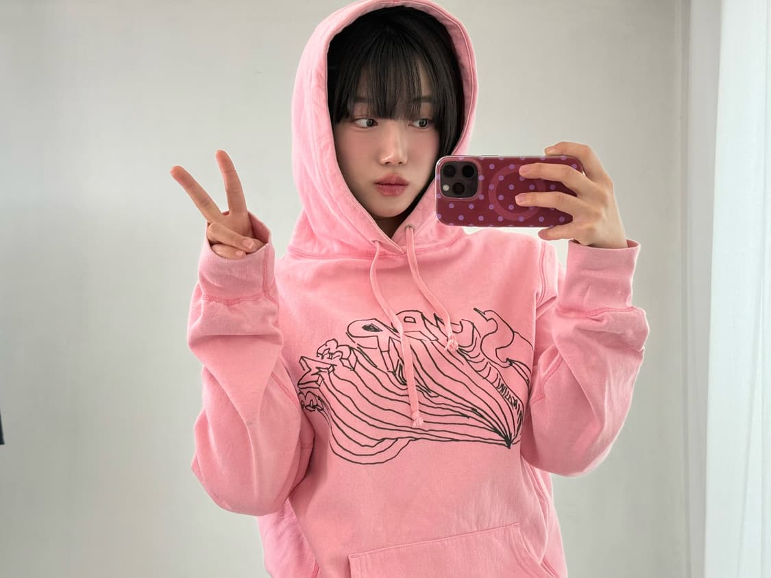 슈프림 다니엘 존스톤 핑크 후드티 상품이미지4