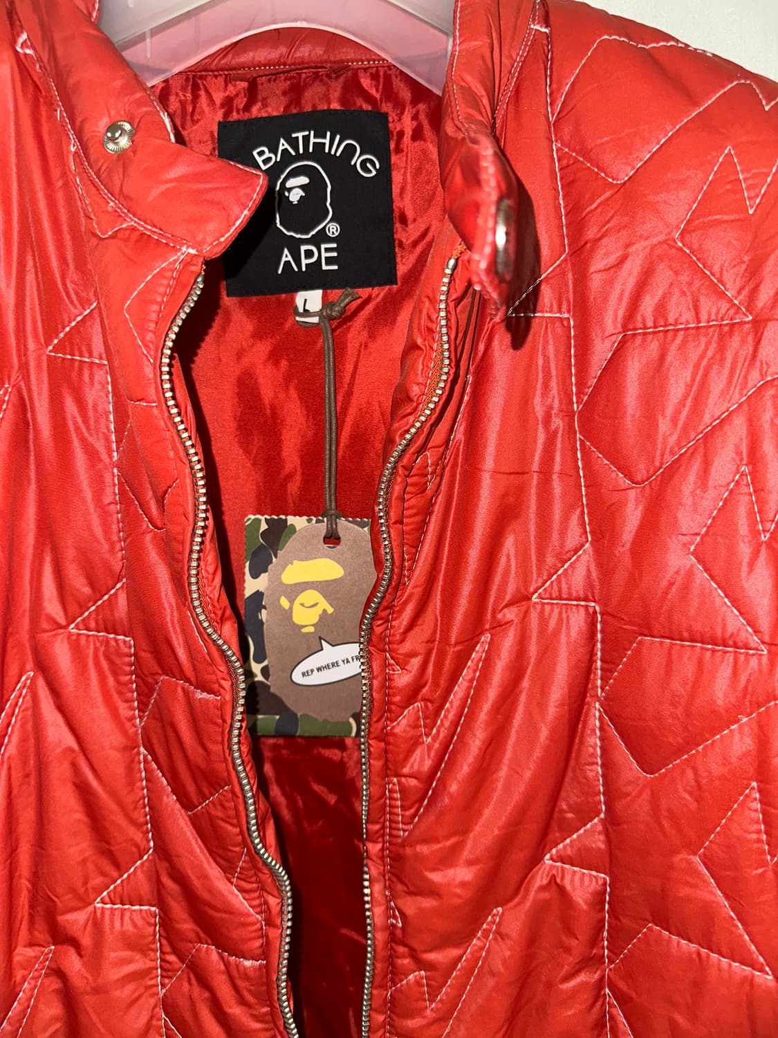 베이프 퀄팅 패딩 자켓 데드스탁 상품이미지3