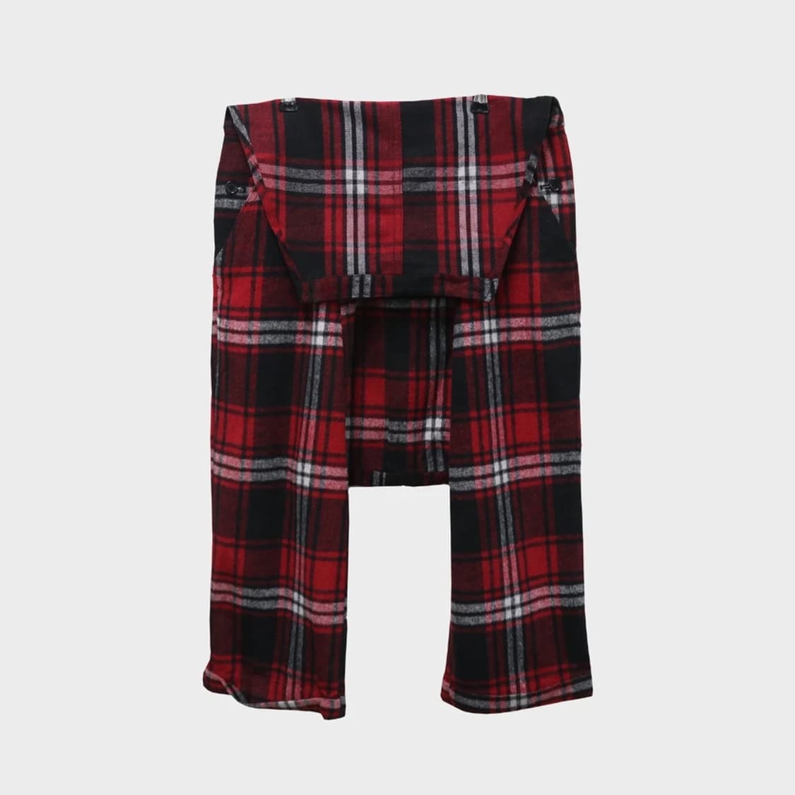 LUCY 레드 체크 유니크 울 혼방 배기 팬츠 61335 상품이미지2