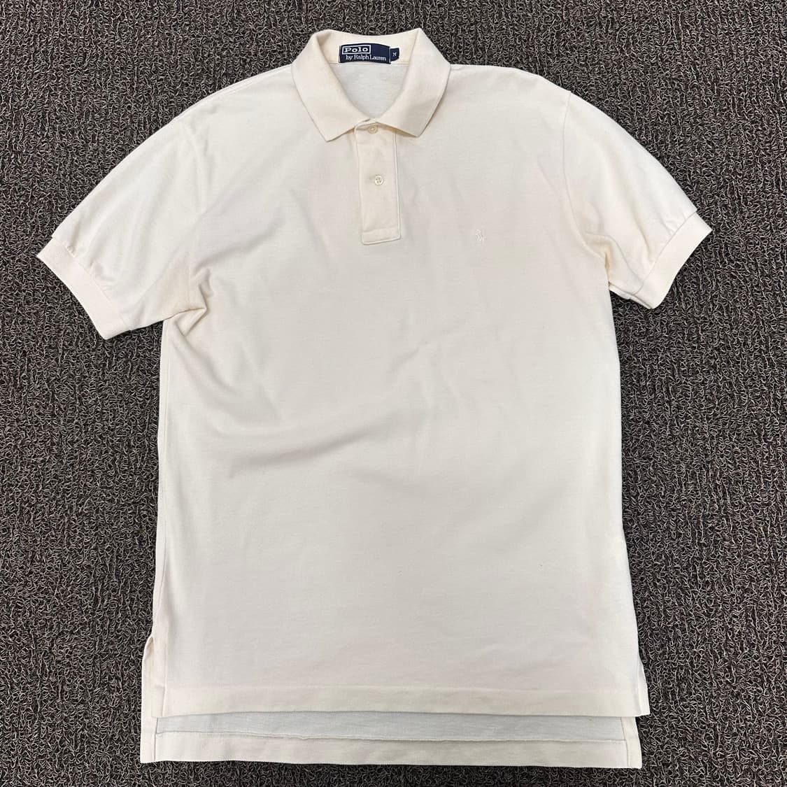 POLO 폴로 랄프로렌 카라티 반팔티셔츠 크림 M 상품이미지1