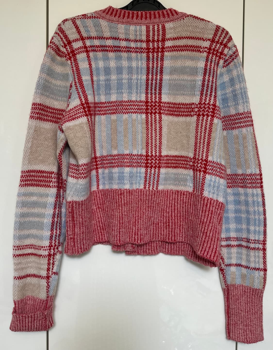 비비안웨스트우드 마드라스 체크 메리노울양모가디건 유일매물 상품이미지3