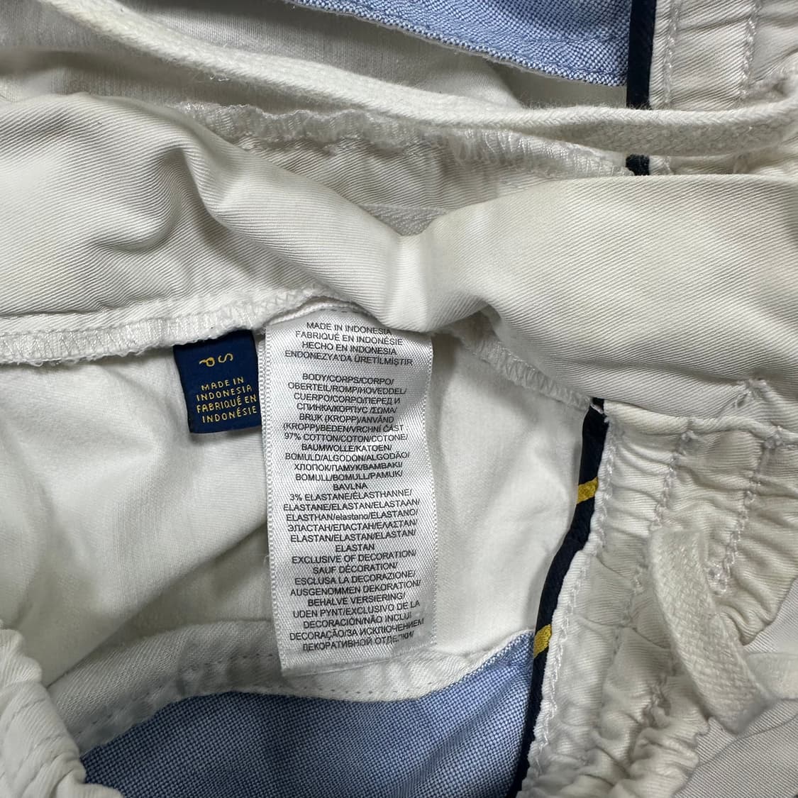 ✨ (바배) 폴로 랄프로렌 클래식핏 화이트 밴딩 반바지  상품이미지4