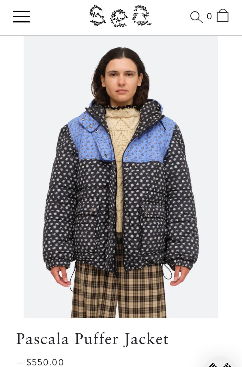 See NY 플라워 패딩 상품이미지1