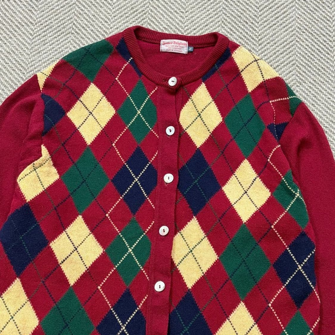 아일랜드 아가일 울 니트 가디건 v2599 상품이미지3