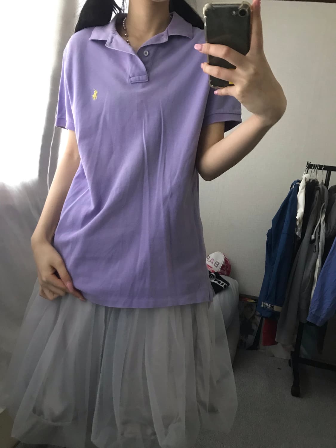 폴로 연보라 반팔티셔츠 상품이미지1