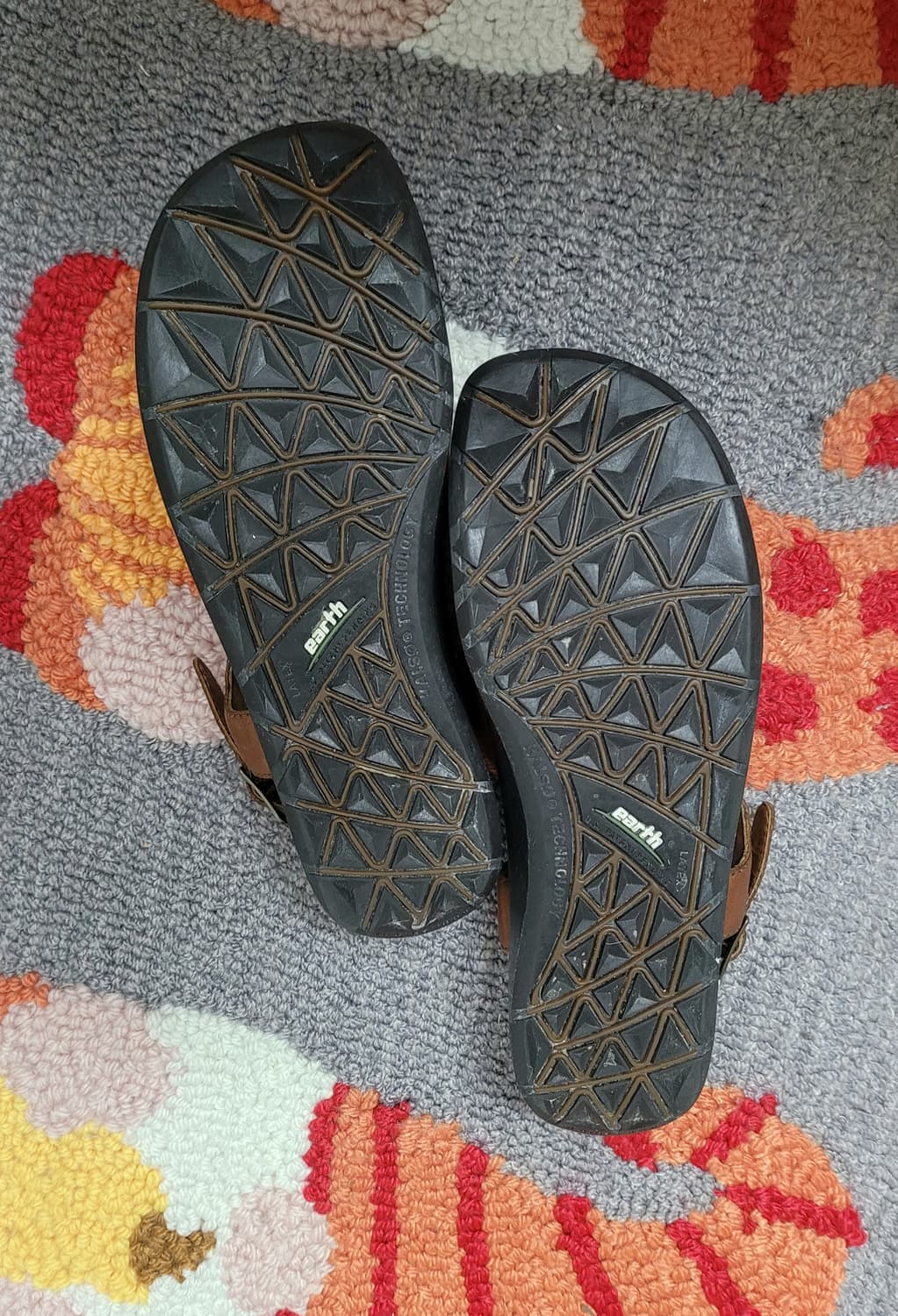 미국 빈티지 여성 가죽 라텍스 샌들(7.5) 240~245 상품이미지5