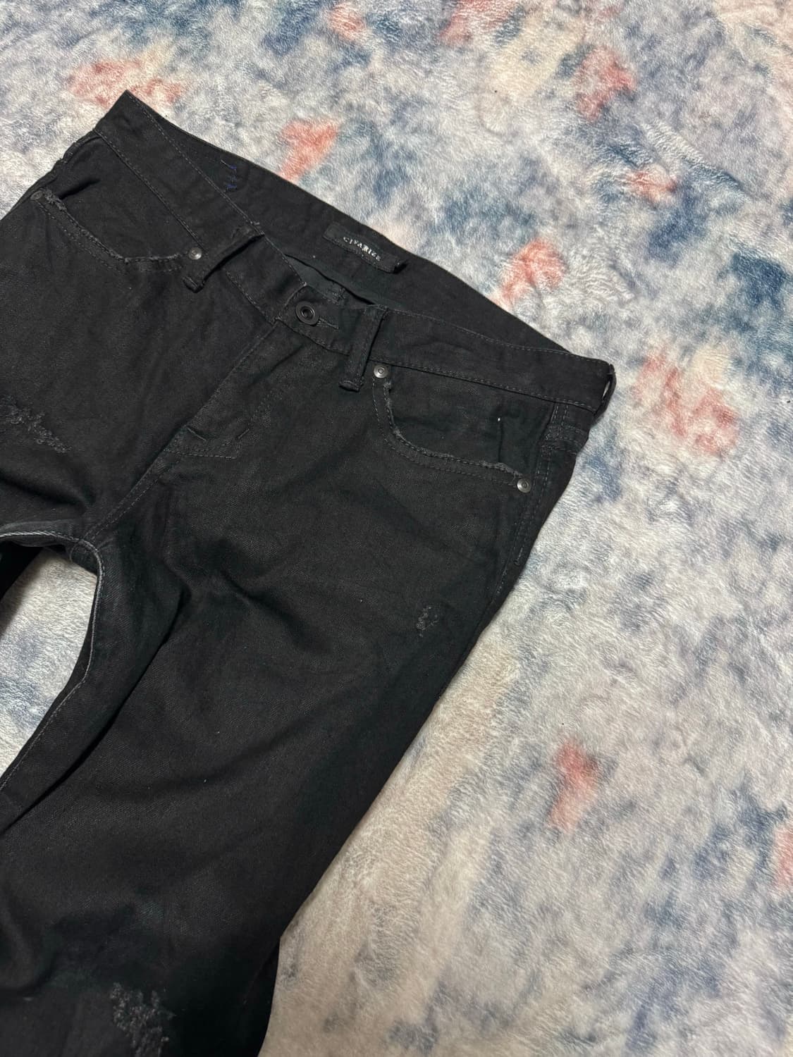 Civarize 00s black distressed zipper den 상품이미지4