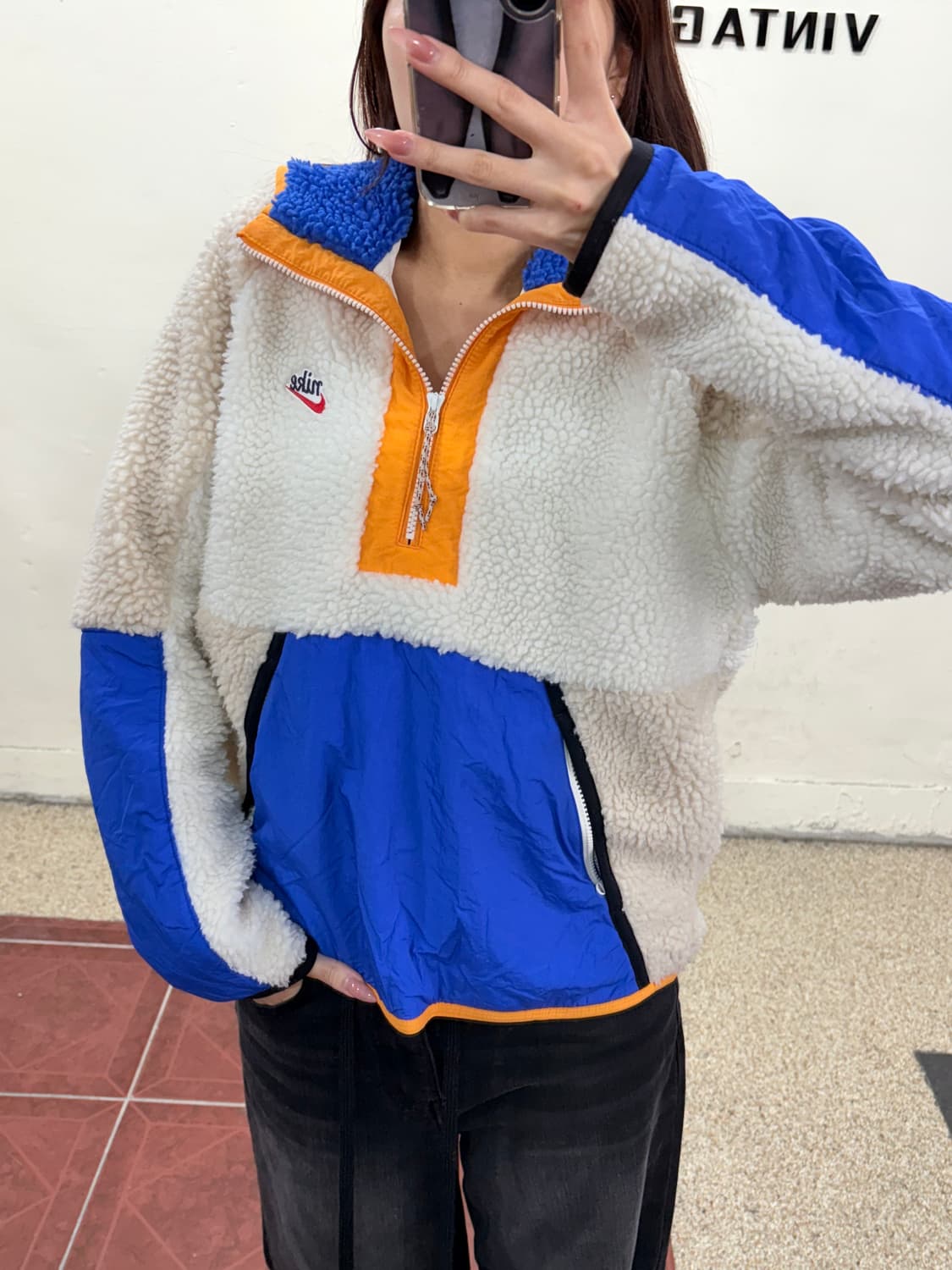 나이키 뽀글이 쉐르파 아노락M 상품이미지7