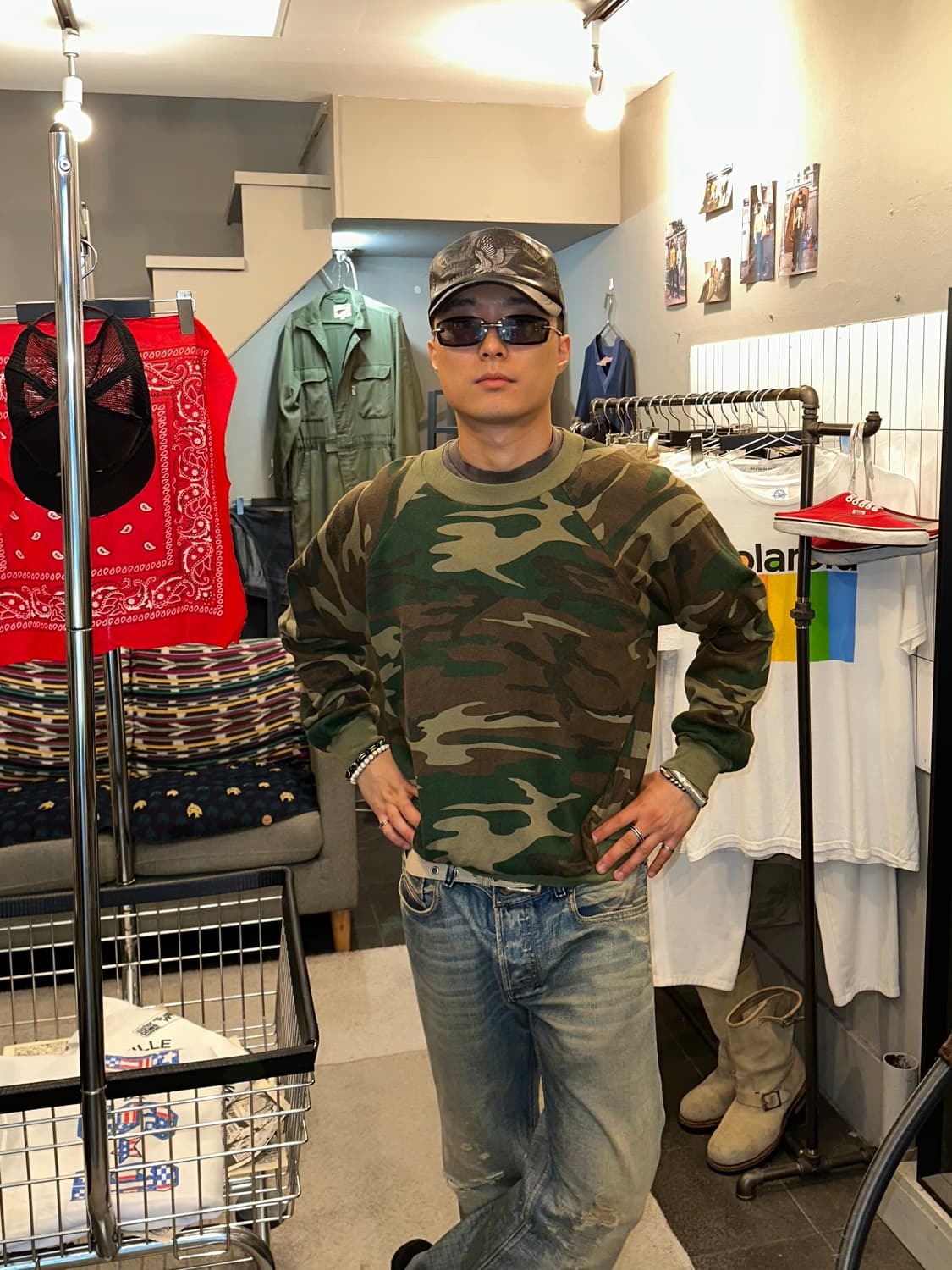 90’s American military camo sweatshirt 상품이미지2