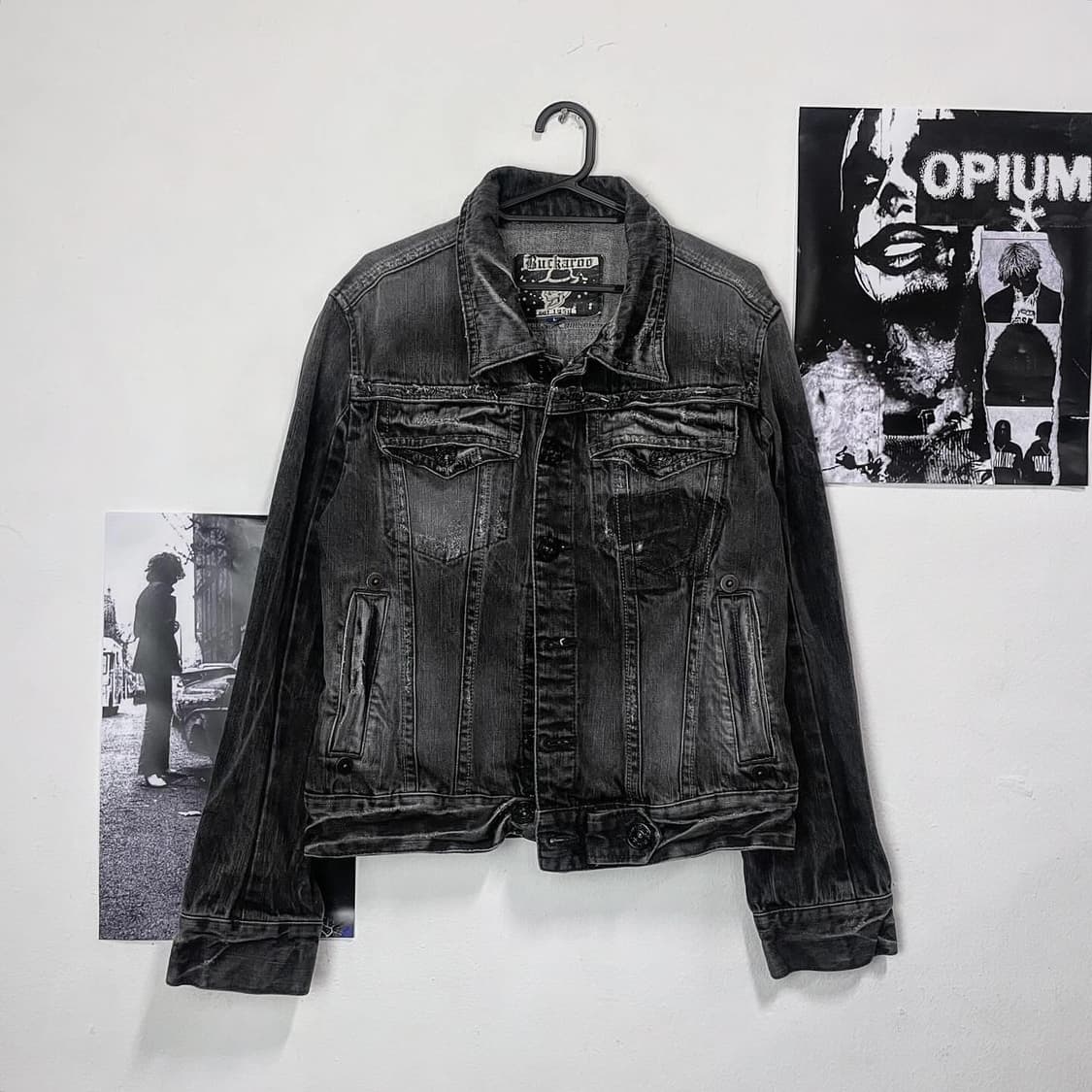 gray washed denim trucker 상품이미지4