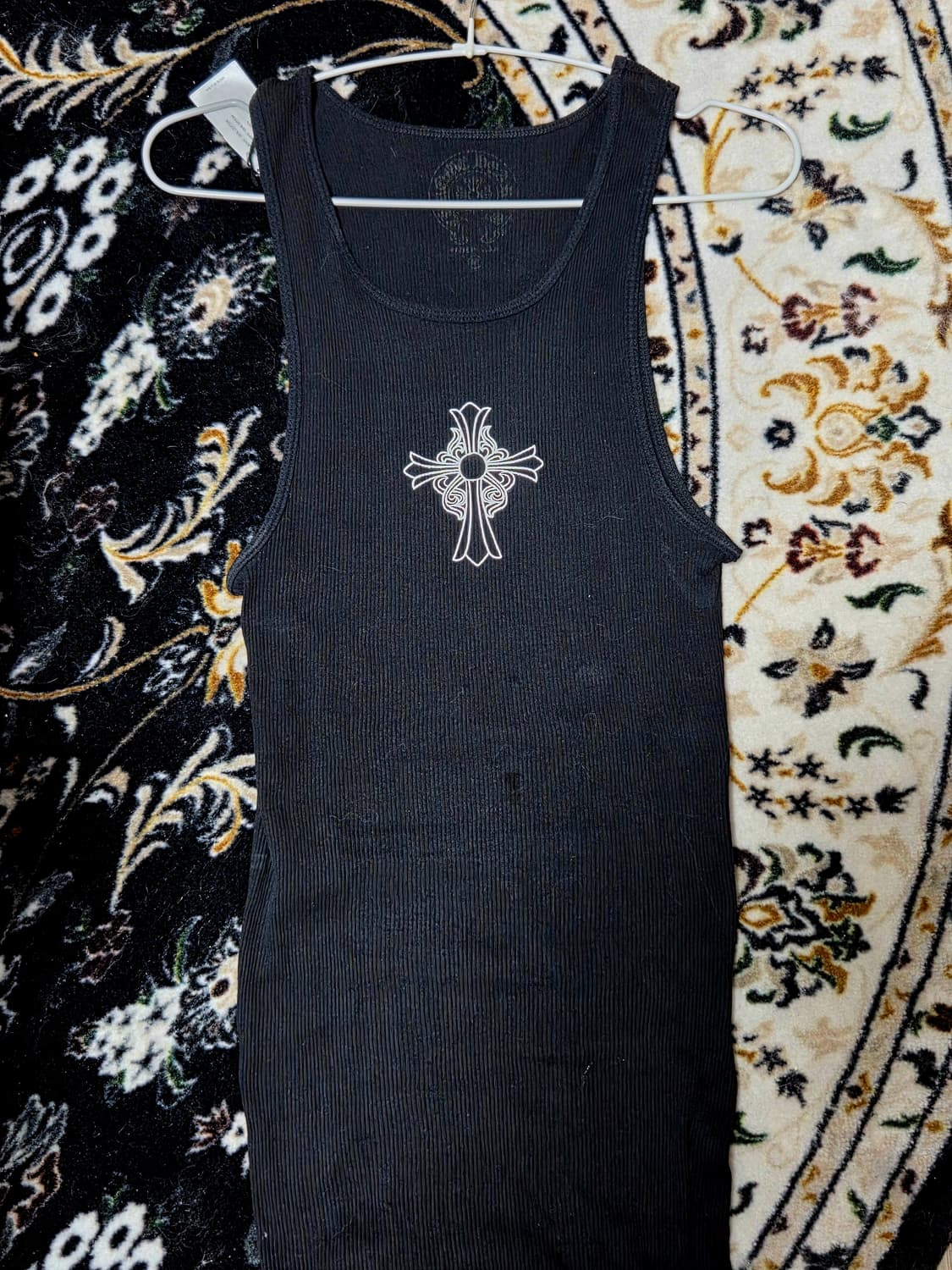 크롬하츠 헤어리 크로스 '립 탱크 블랙 상품이미지2