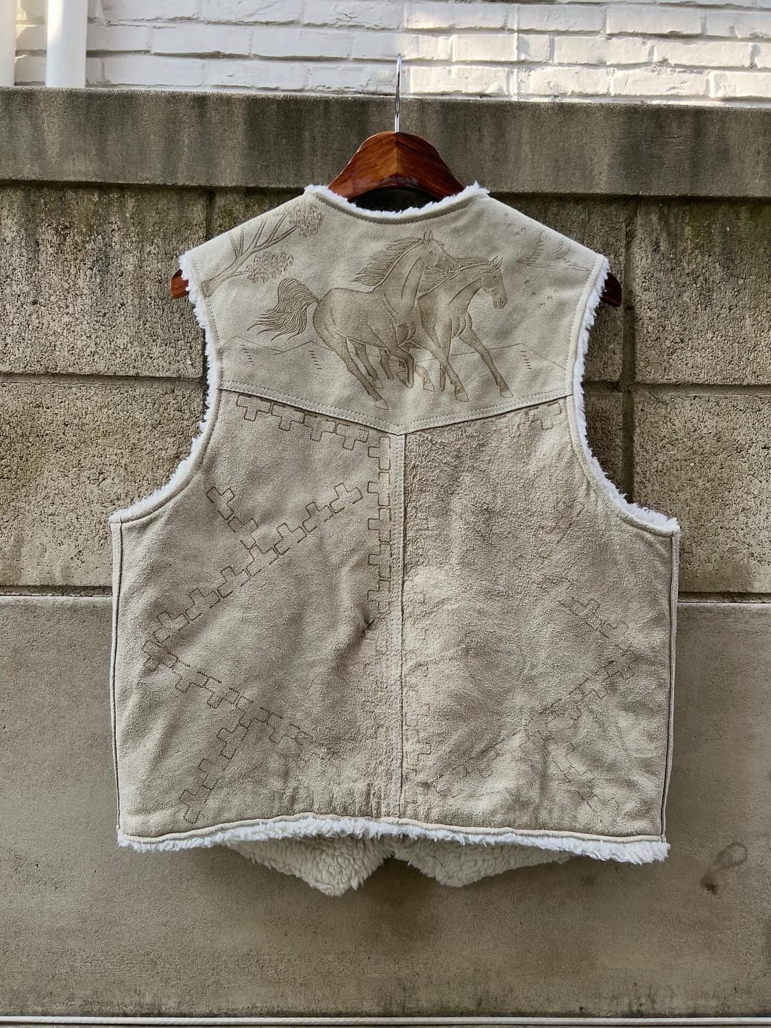 1970s SUEDE WESTERN SHERPA 스웨이드웨스턴베스트 상품이미지2
