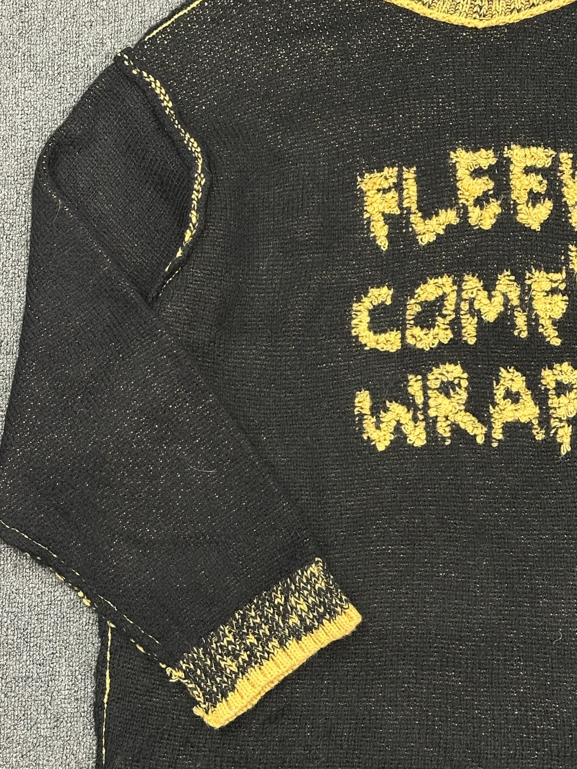 OS)카스타네 빈티지 배색 니트 스웨터 상품이미지3