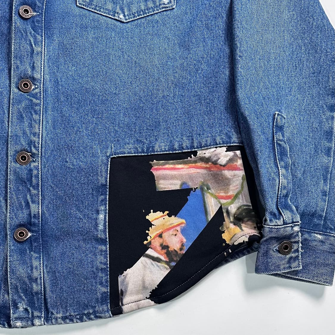 오프화이트 데님 셔츠 자켓 상품이미지3