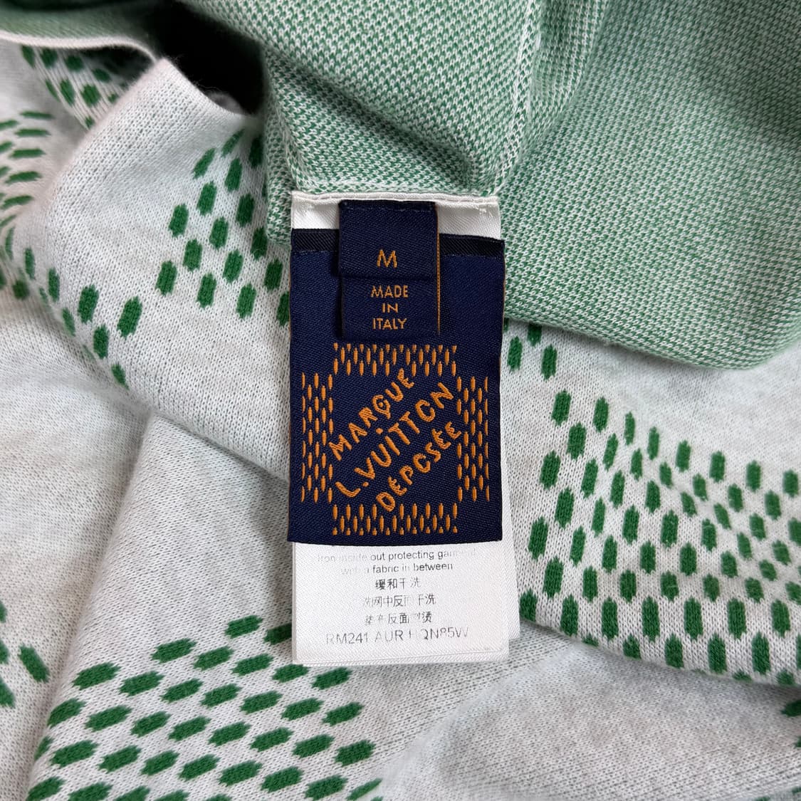 [리오브] 루이비통 X 퍼렐 LV 자이언트 다미에 자카드 니트 반팔 상품이미지5