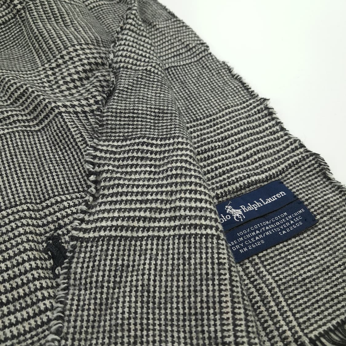 MX146 폴로 랄프로렌 프린스오브웨일즈 코튼 스카프 숄 머플러 상품이미지4