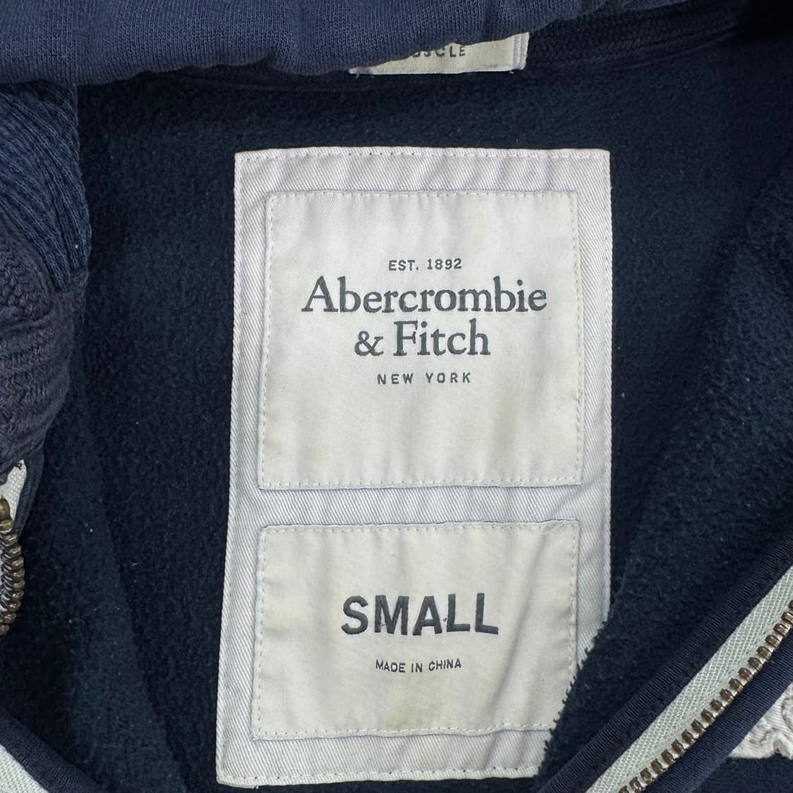 Abercrombie 아베크롬비 사이드로고 네이비 후드집업  상품이미지5