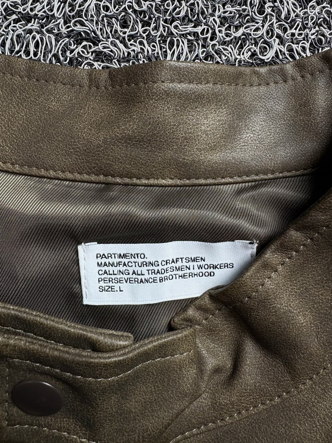 파르티멘토 비건레더 디스트레스 클래식 바이커 자켓 2011 상품이미지3