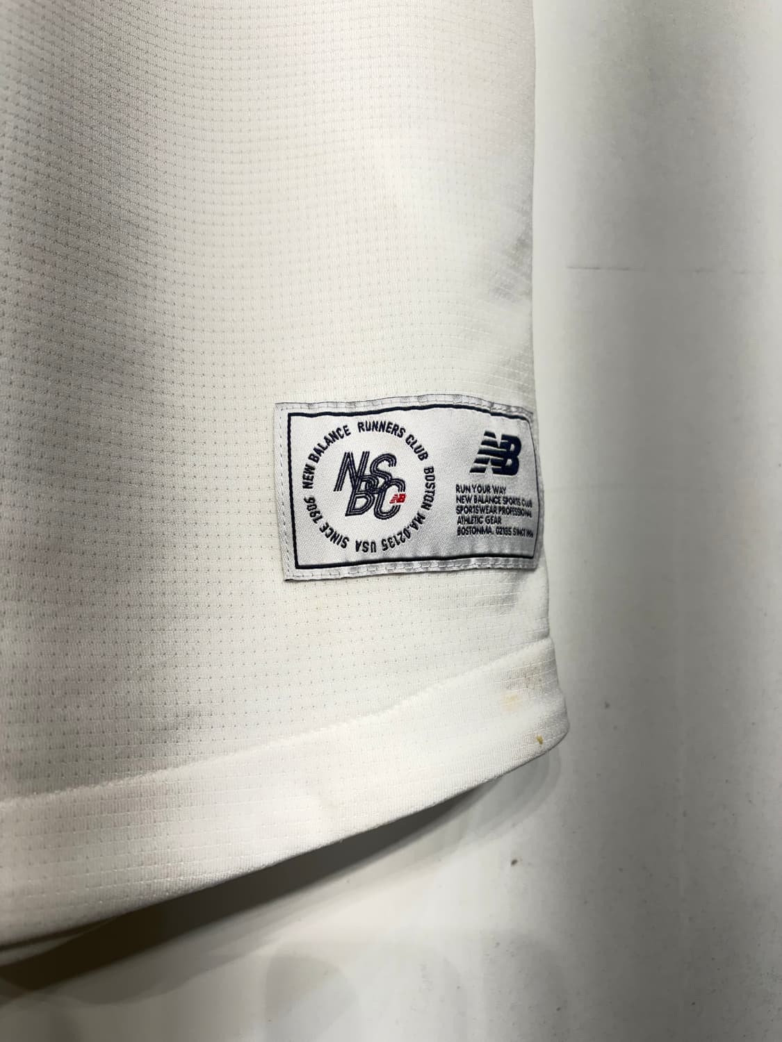 XXL 뉴발란스 NBSC 베이스볼 반팔 저지 화이트  상품이미지3