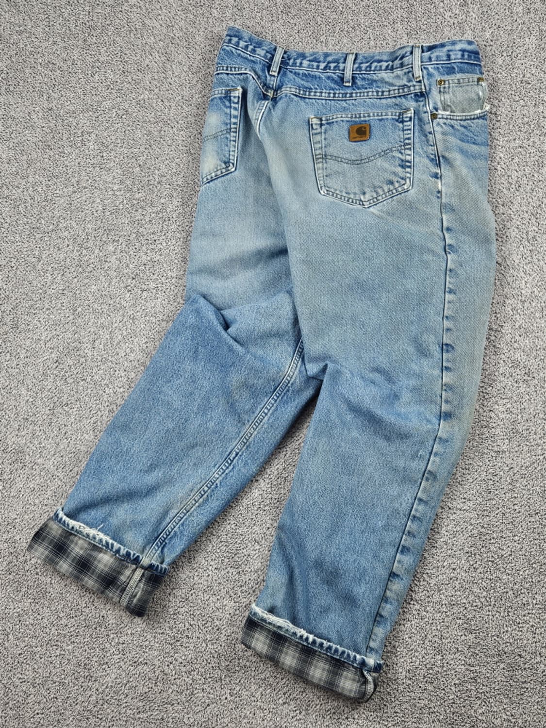 칼하트 헤비 플란넬 체크 데님 워크 팬츠 ( 35X34 ) / 10054 상품이미지3