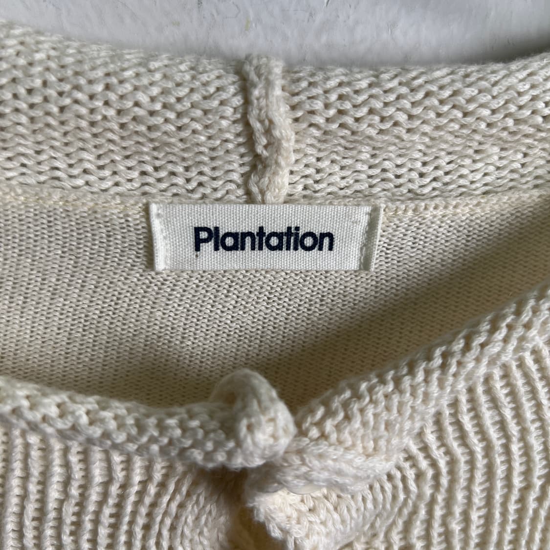 이세이미야케 플랜테이션 아이보리 니트 가디건 M 상품이미지3