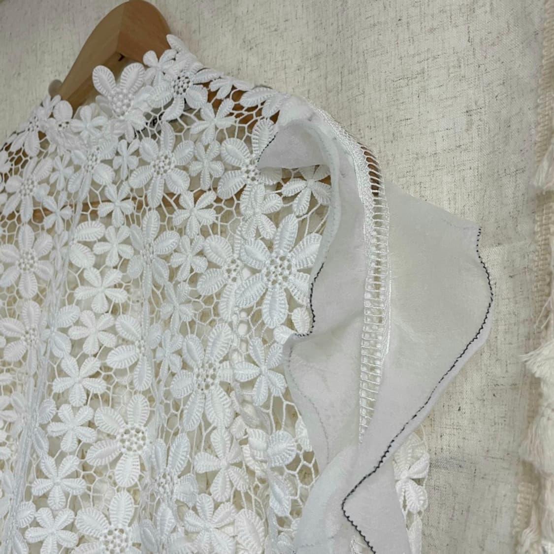 셀프포트레이트 레이스자수 블라우스 (55) 1회착/상태완벽 상품이미지5