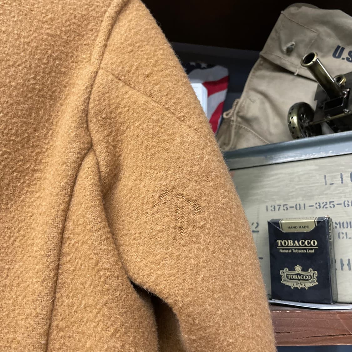 단톤 울 파일 싱글 라운드 카라 우먼 울 모직 자켓 N214 상품이미지8