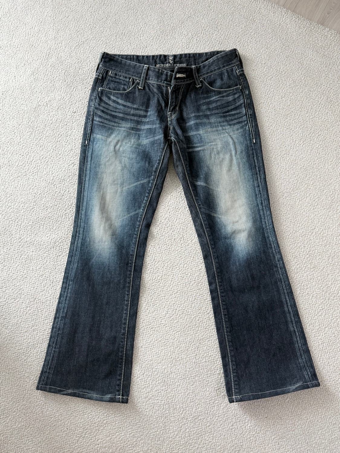 빈티지 부츠컷 팬츠 다크블루 워싱 상품이미지1