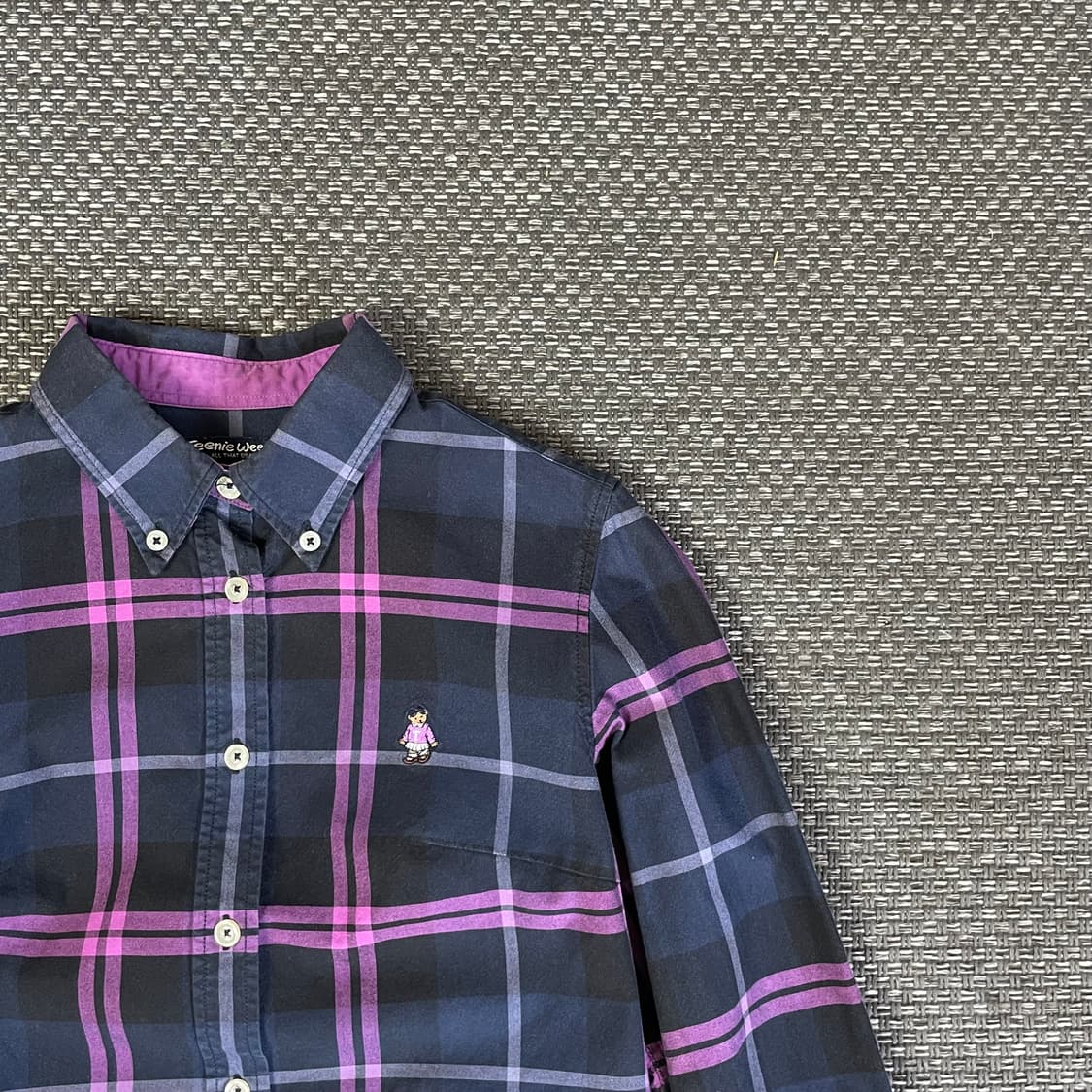 티니위니 블랙 퍼플 체크 로고 셔츠 FS 상품이미지3