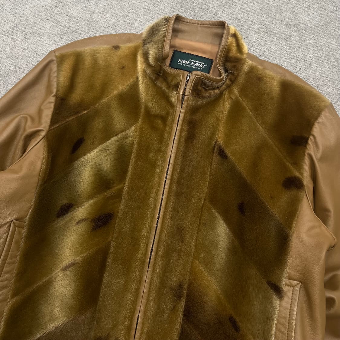 95 금강 양가죽 퍼 도킹 레더자켓 상품이미지2