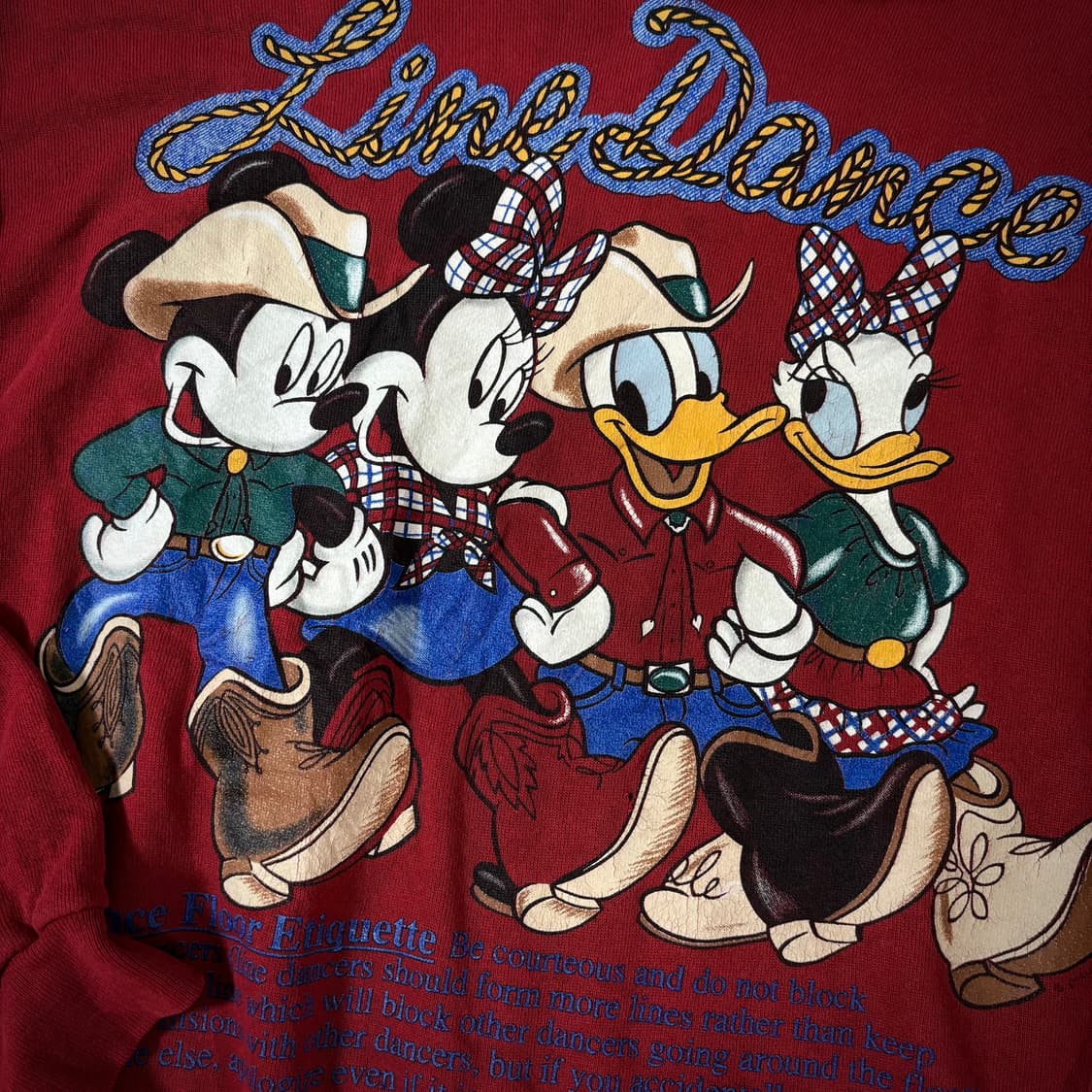80s Disney “Line Dance” Sweatshirt 디즈니 상품이미지6