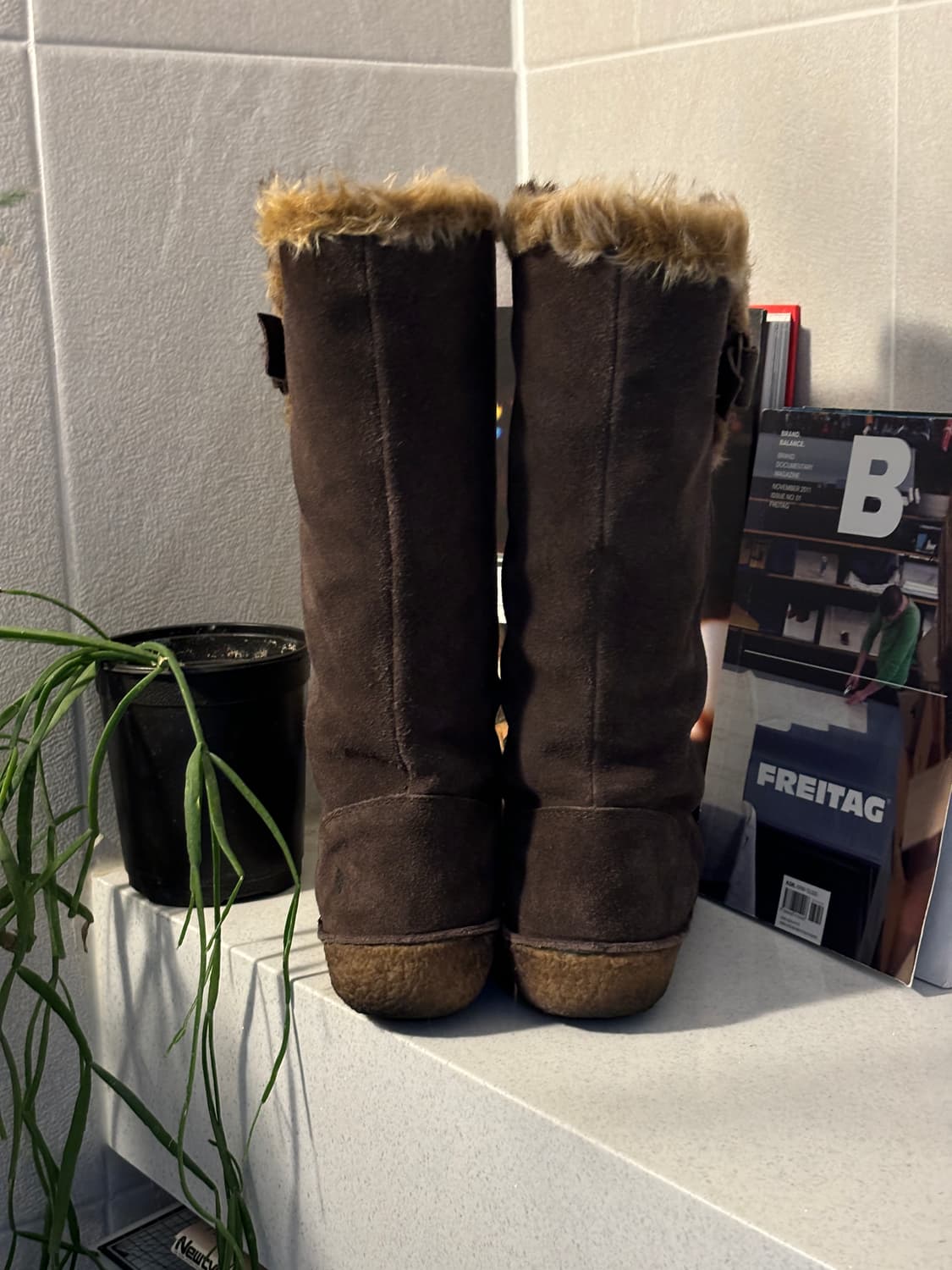 컬럼비아 스웨이드 퍼부츠 상품이미지4