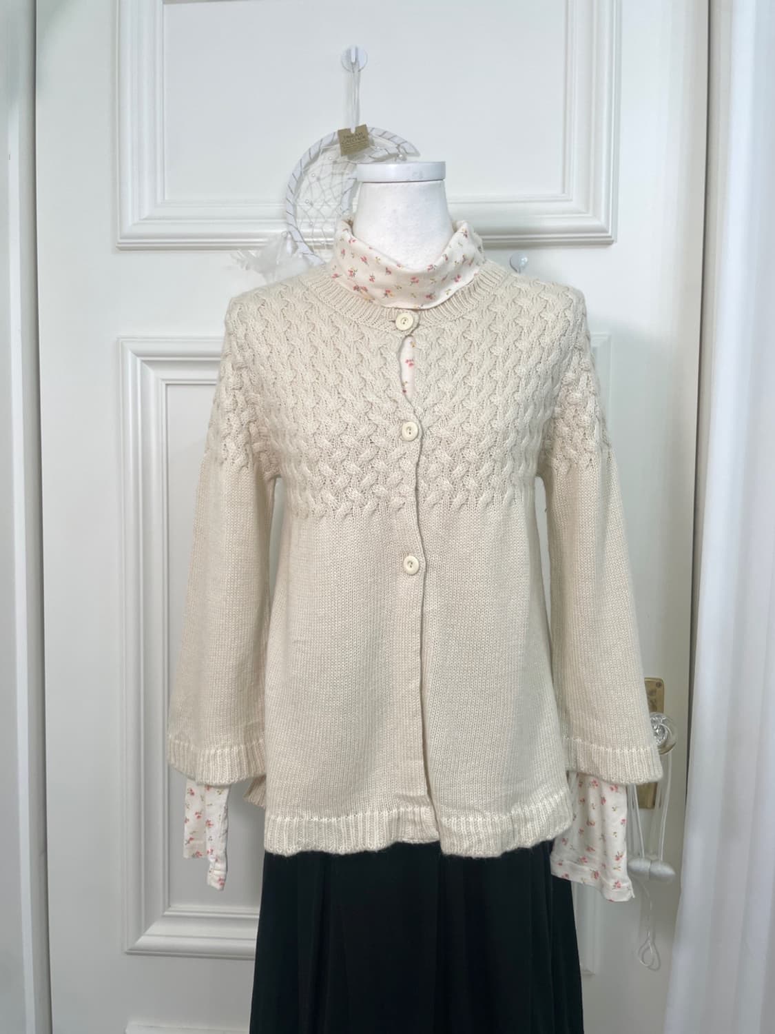 coral flower pattern basic turtle-neck t 상품이미지6