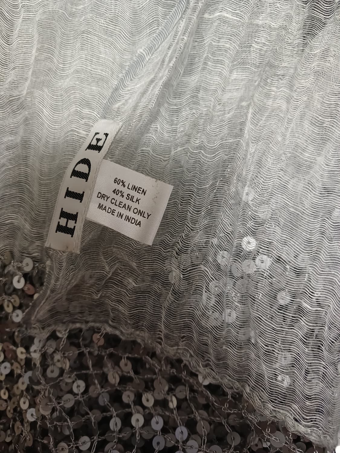 Hide 스팽글 린넨 실크 믹스 스카프  상품이미지2