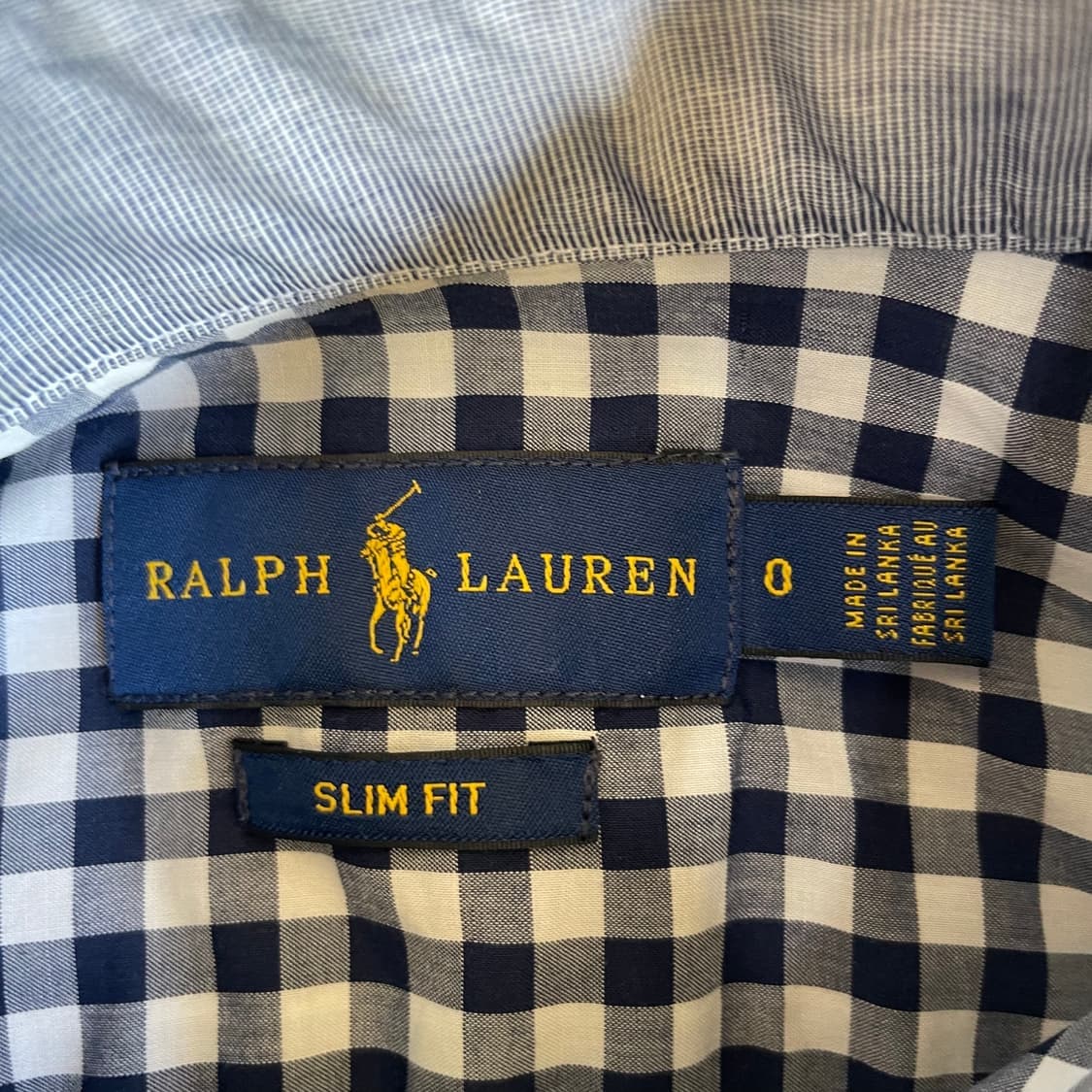 폴로 랄프로렌 네이비 깅엄체크 슬림핏 긴팔 셔츠 상품이미지5