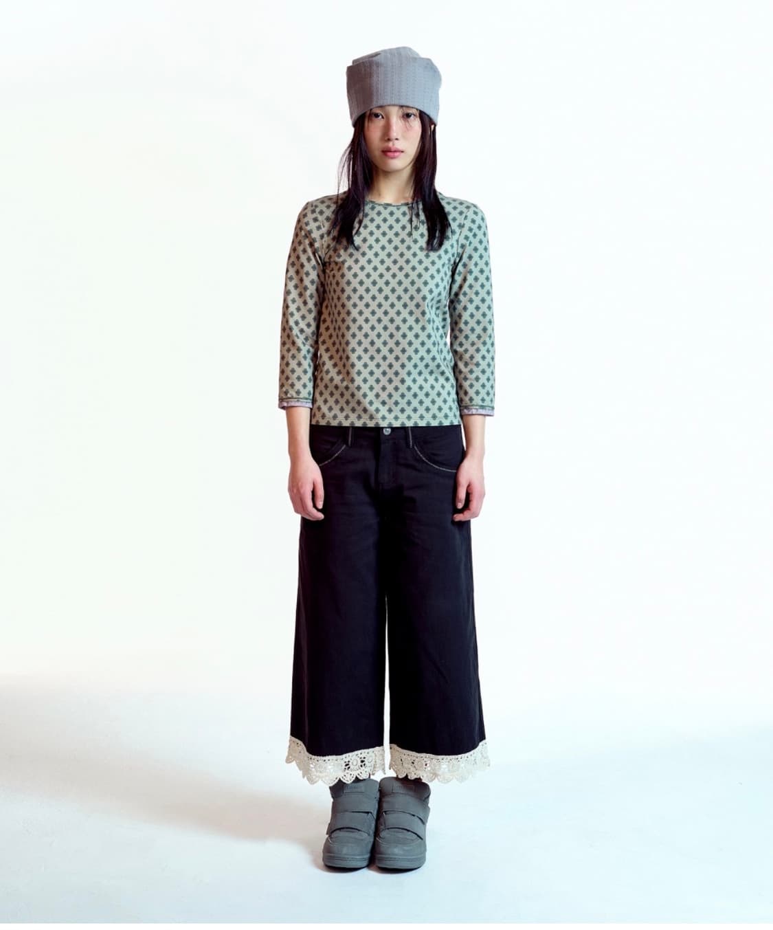 코이세이오 KNIT LACE PANTS-BLACK 1사이즈 상품이미지1