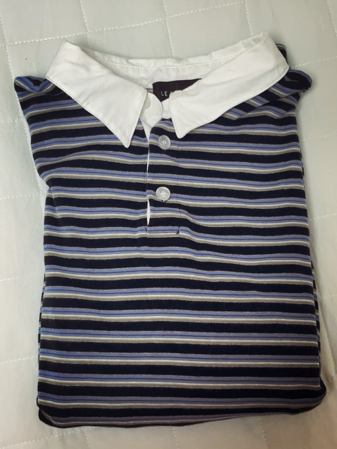 레더리 멀티 스트라이프 오버핏 럭비 셔츠 [NAVY] 상품이미지2