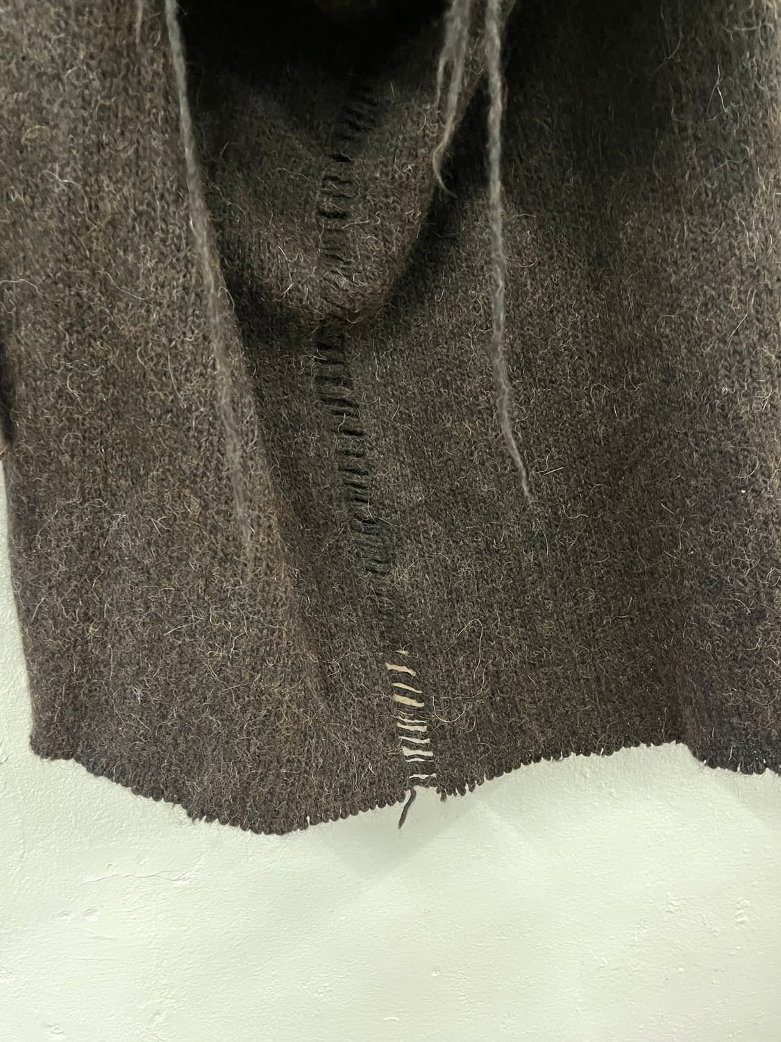 아이작 세럼 드레이프 알파카울 레더 드레스 상품이미지4