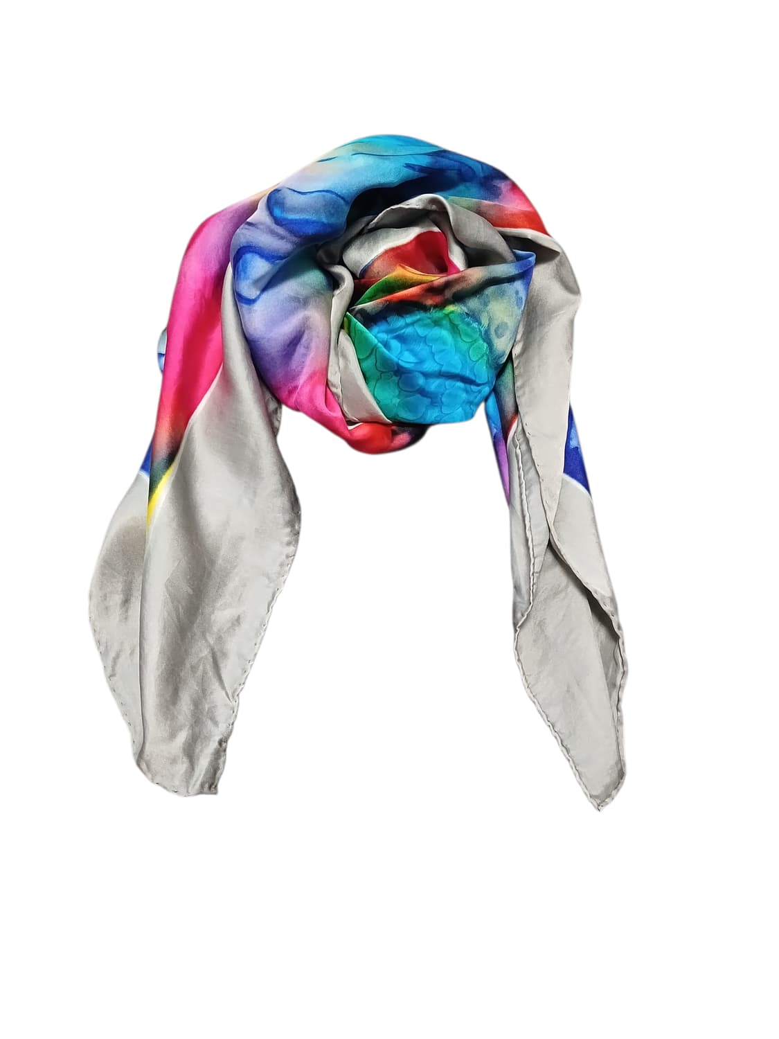 히피 수채화 실크 스카프 상품이미지1